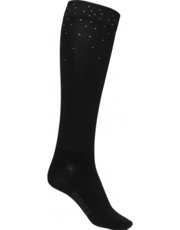 Equipage ridstrumpor med strass, Svart