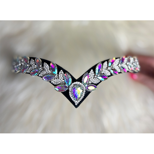 Pannband "LEAF" Crystal AB/Crystal. EKOLOGISKT LÄDER