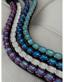 Pannband Stora rektangulära kristaller UNIKA EXEMPLAR