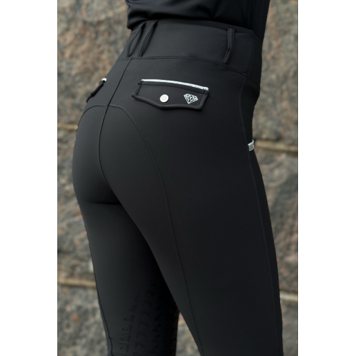 HYBRID Ridbyxor "super fit" SVART