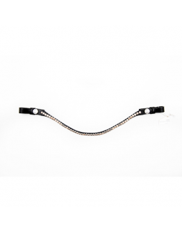 Finesse pannband svart swarovski sten rose