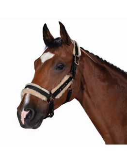 Eskadron faux fur svart rose spännen