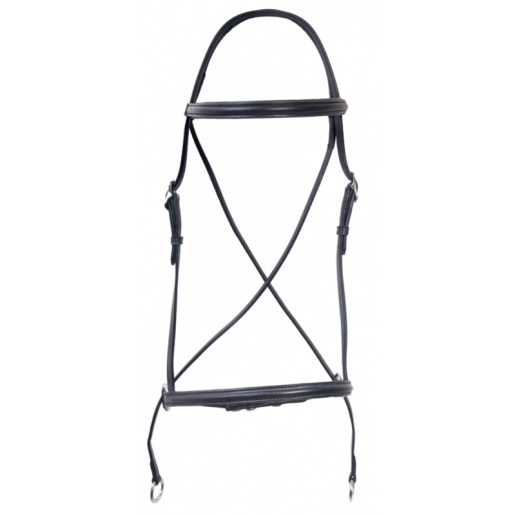 Bettlöst träns Karlslund (Svart/rostfritt)