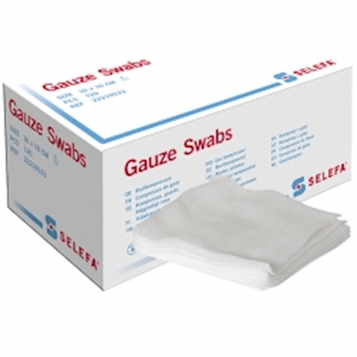 Selefa Kompress gasväv 8 lagers 10x10 cm 120 st.