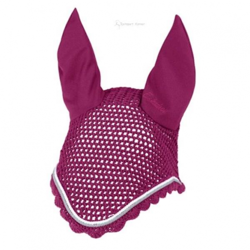 Huva Fuschia. vit/grå