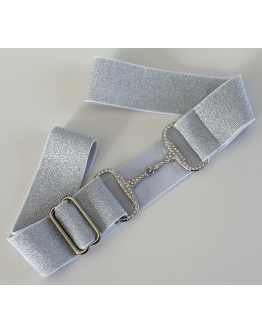 KRISTALLSKÄRP GLITTER HÄSTBETT SILVER, silver bett